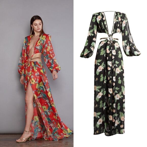 Bronx and Banco Flavia silk blend maxi gown - Picture 3 of 14